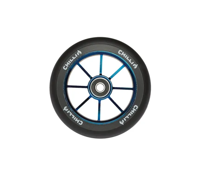 chilli-pro-scooter-wheel-blue-neochrome-110mm-rocky-vol-3-stunt-scooter-rolle image 1