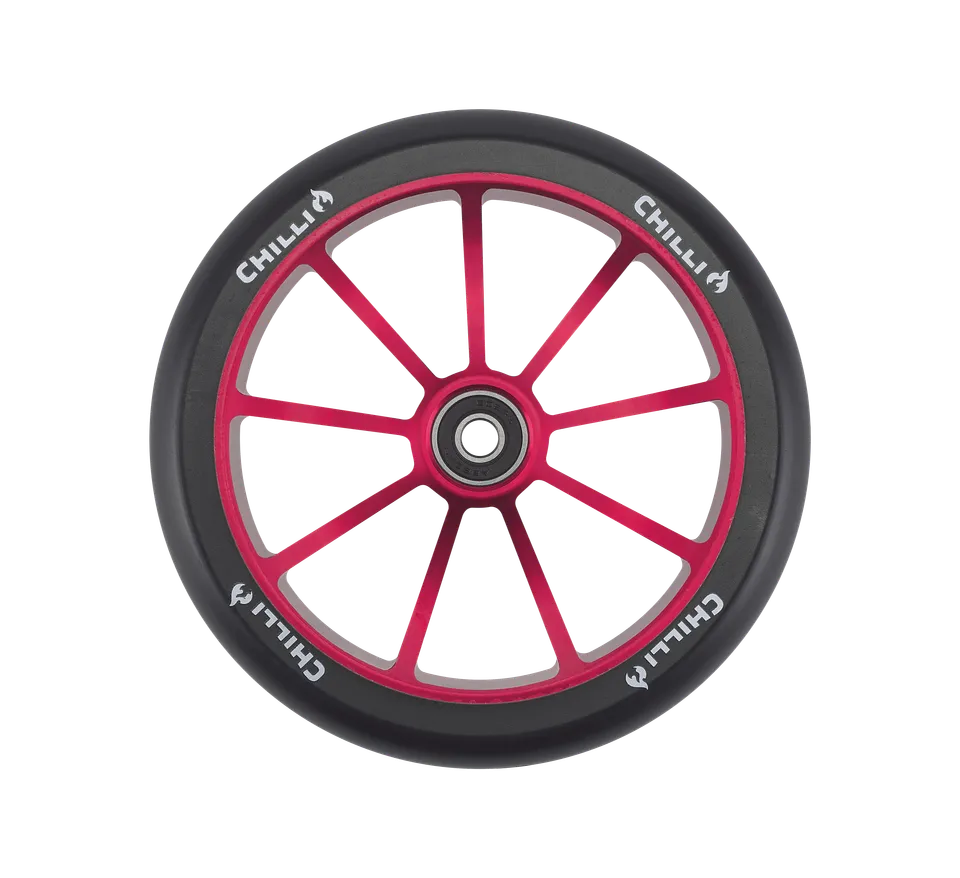 chilli-pro-scooter-wheel-wave-track-black-red-150mm image 1