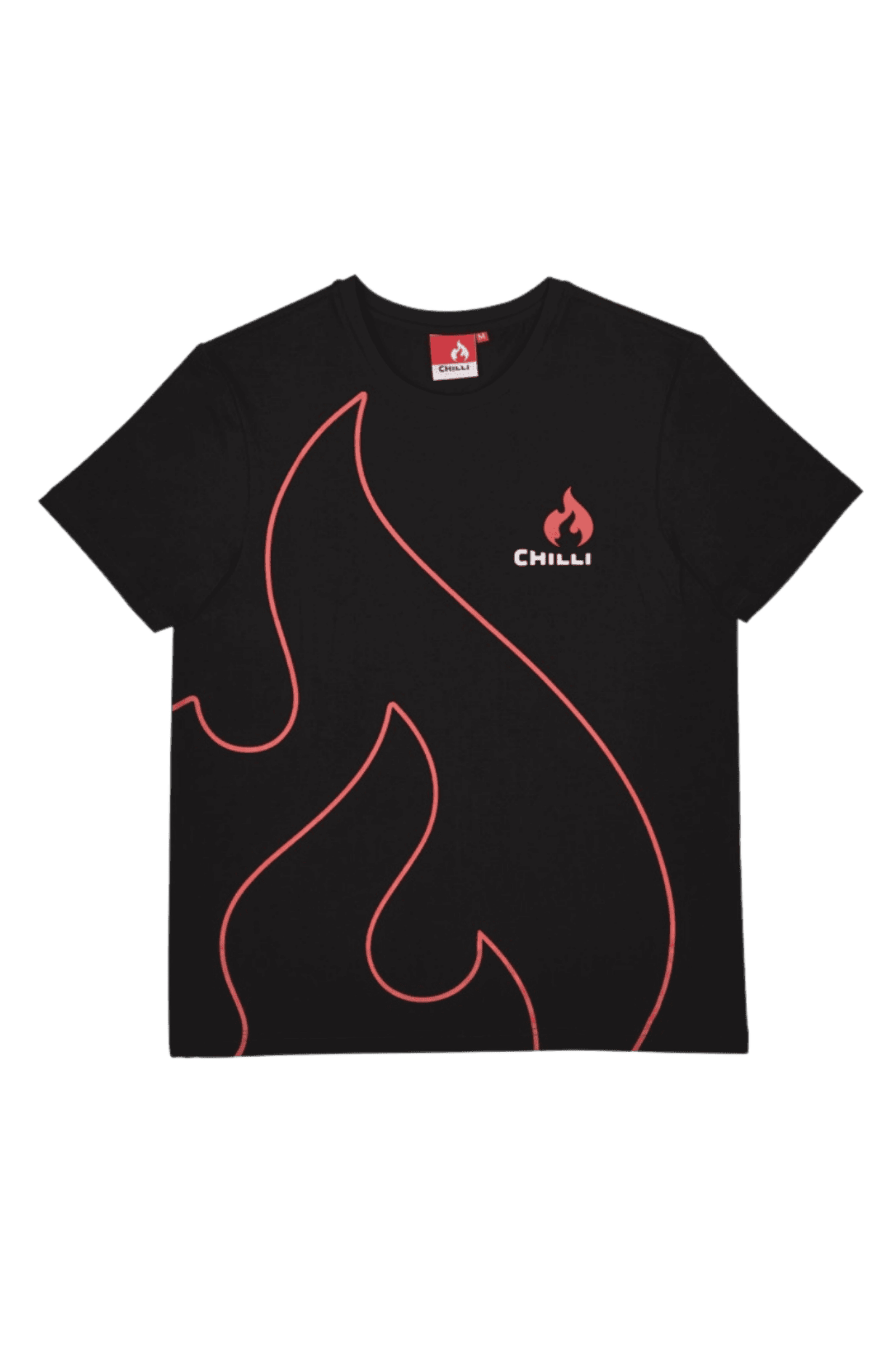 chilli-pro-scooter-t-shirt-flame-black-skate-shirt image 1