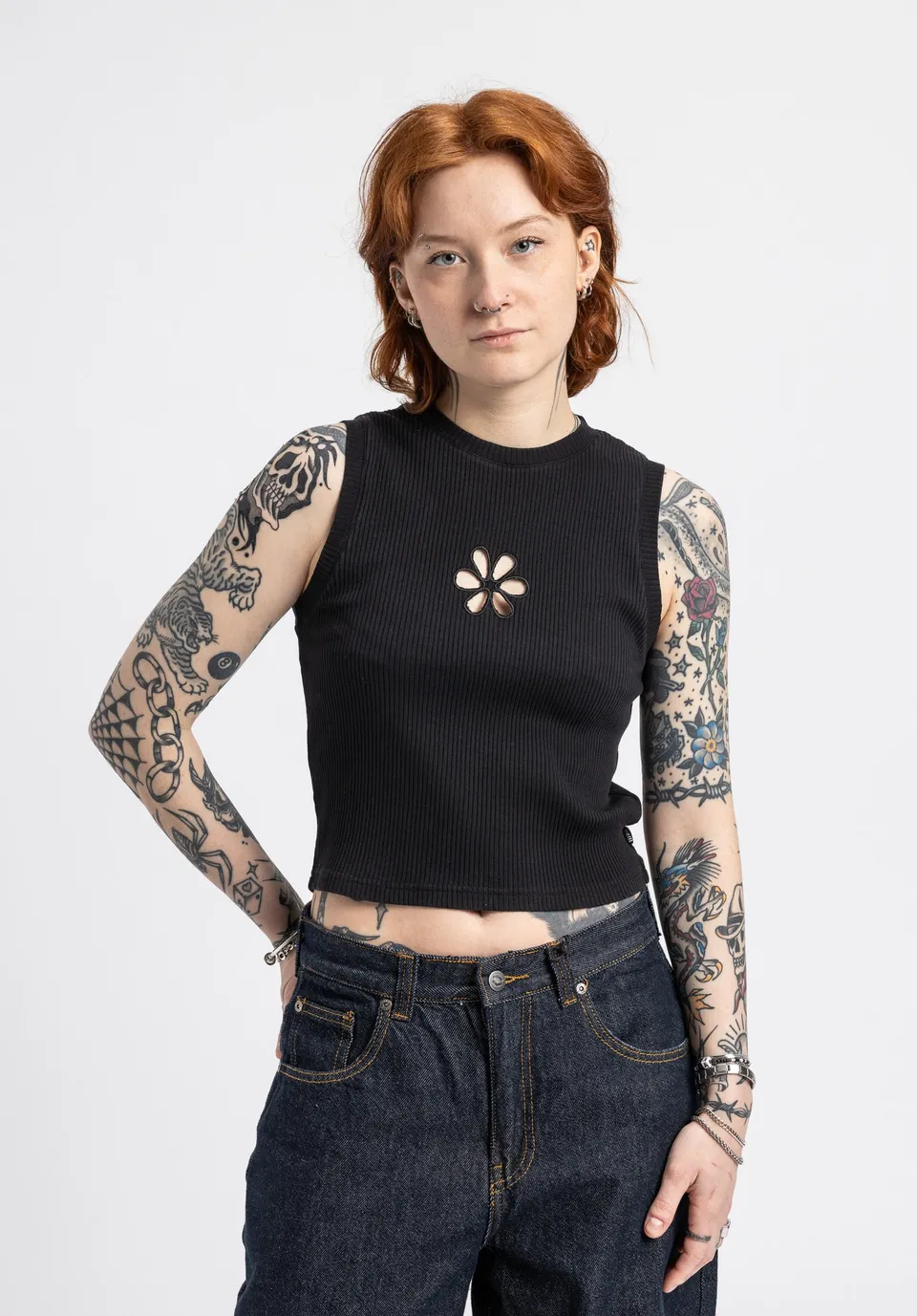 titus-libby-top-f-r-damen-black-faded-mit-l-ssigem-look image 1