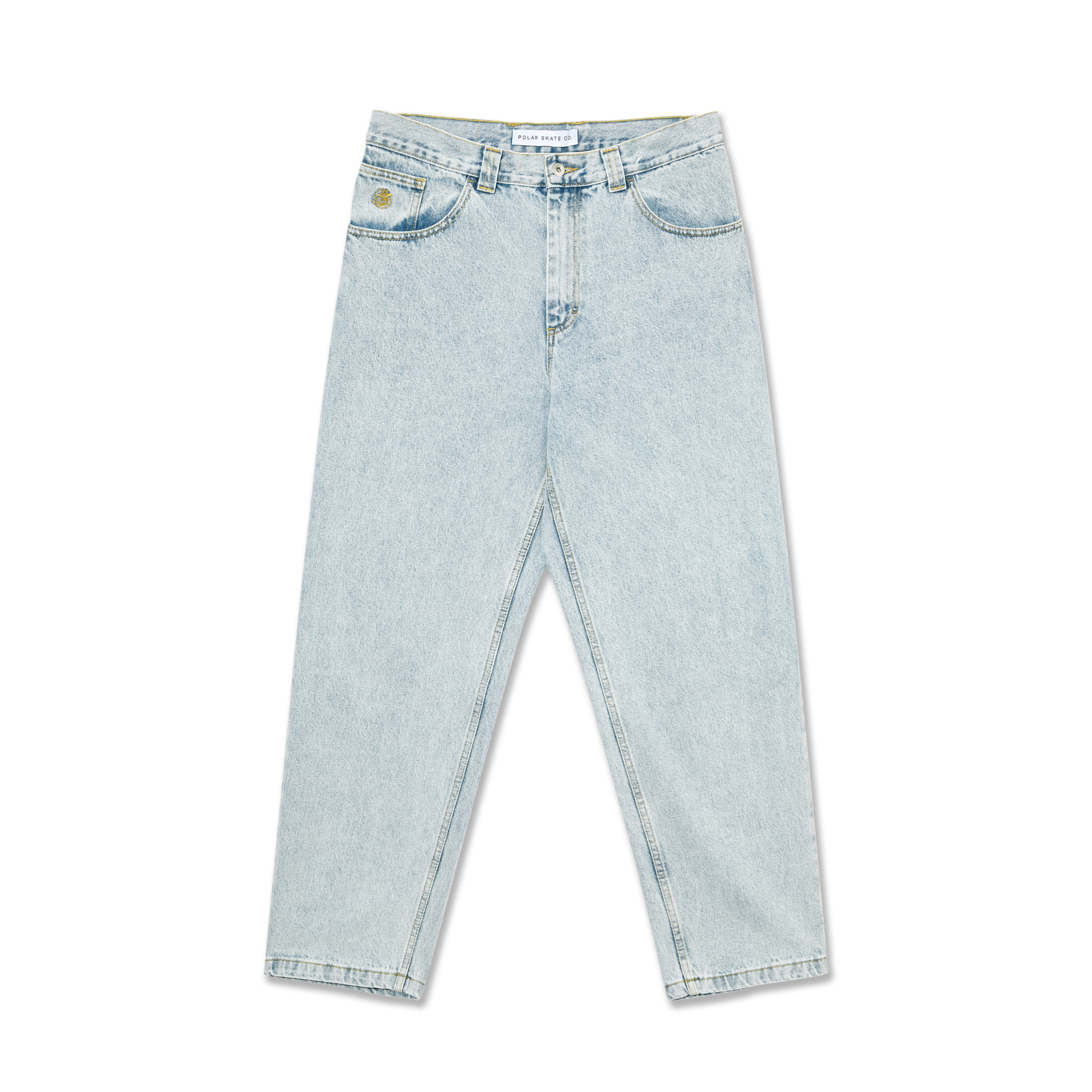 polar-skate-co-93-pants-light-blue-435-gsm-denim-semi-baggy image 1