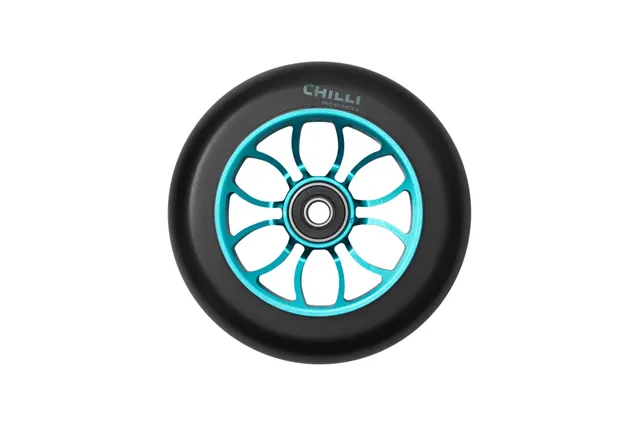 chilli-pro-scooter-wheel-wave-blue-110mm-stunt-scooter-rolle image 1