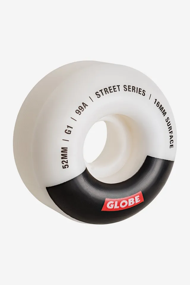 globe-g1-street-wheel-52mm-white-black-bar-99a-4er-pack image 1