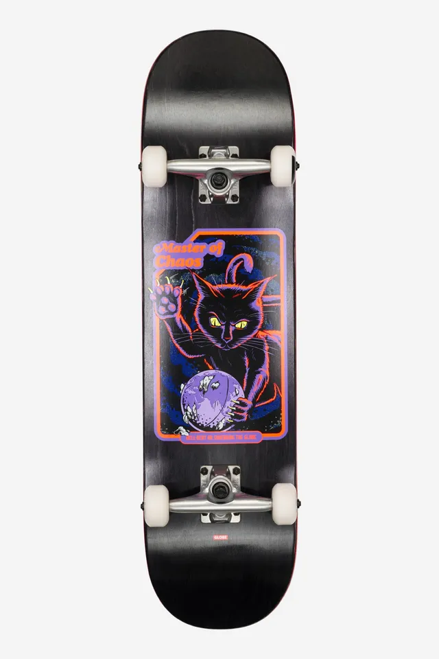 globe-g1-master-of-chaos-8-0-complete-skateboard-black-cat image 1