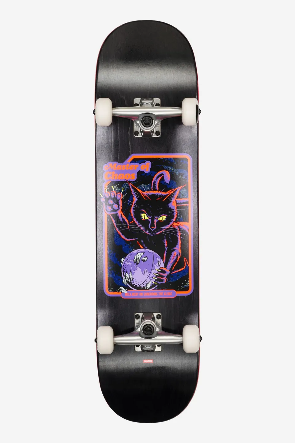 globe-g1-master-of-chaos-8-0-complete-skateboard-black-cat image 1