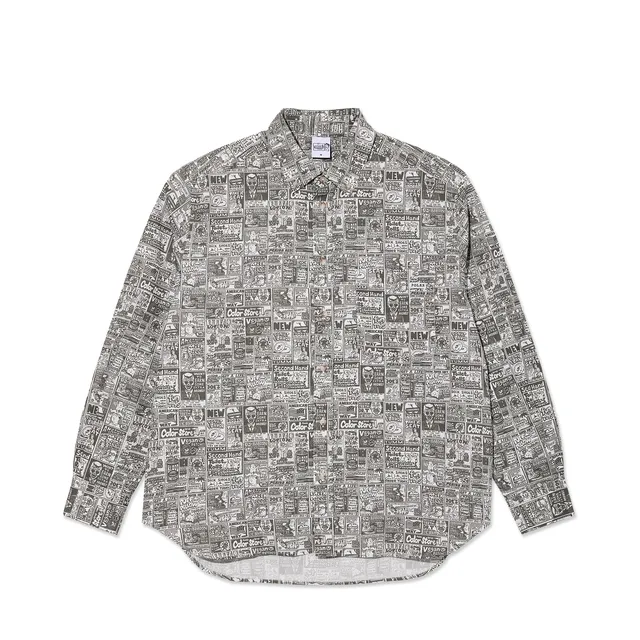 polar-skate-co-ben-ls-shirt-newspaper-light-grey-100-baumwolle-130-gsm-twill-lan image 1