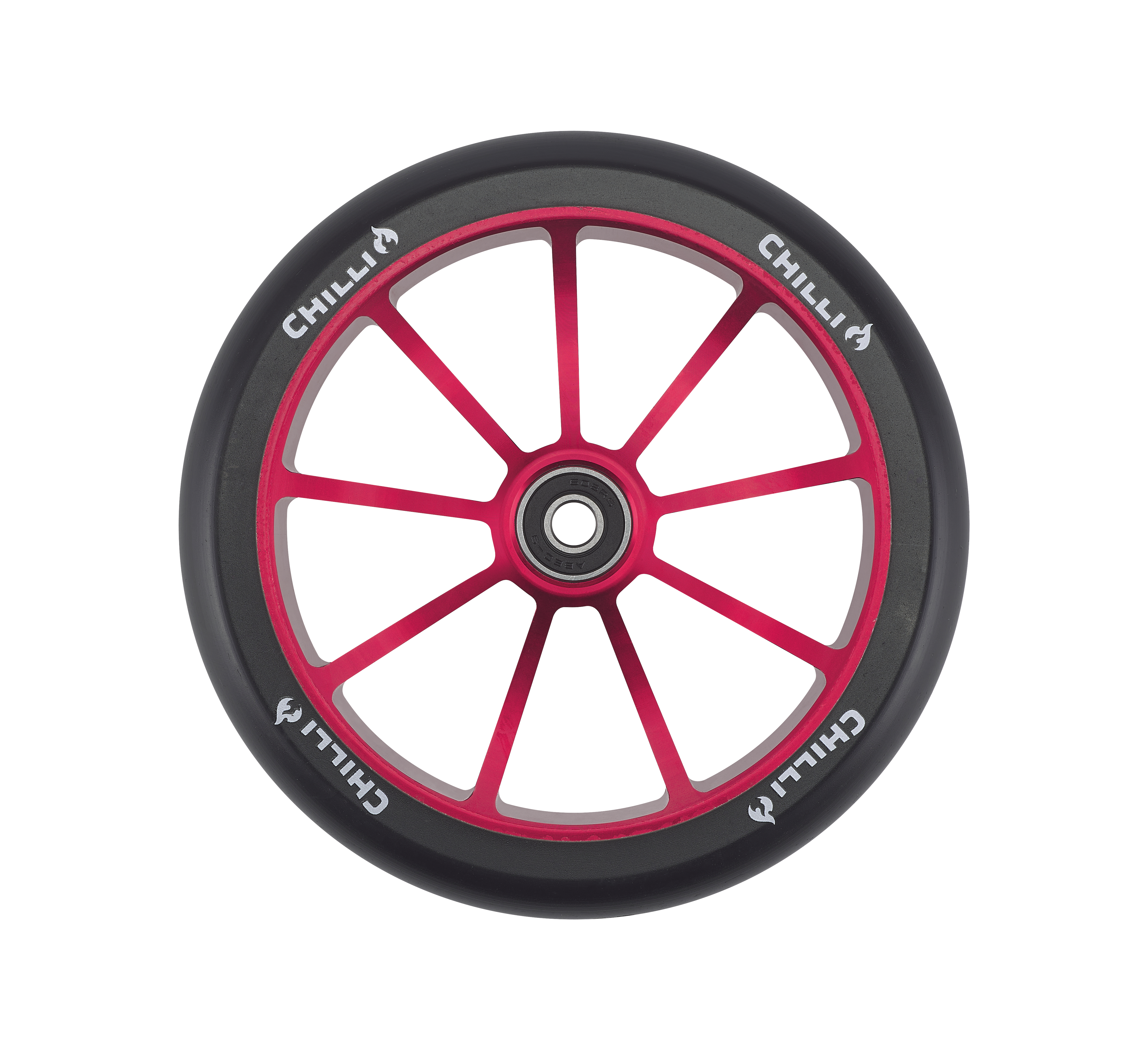 chilli-pro-scooter-wheel-wave-track-black-red-150mm image 1
