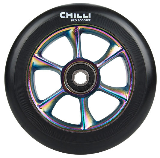 chilli-pro-scooter-wheel-rainbow-110mm-stunt-scooter-rolle-base image 1