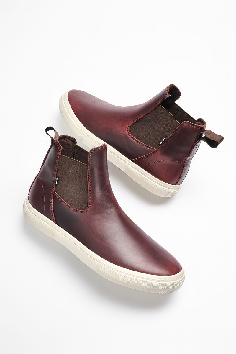 globe-dover-ii-skate-schuhe-oxblood-high-top-slip-on image 4