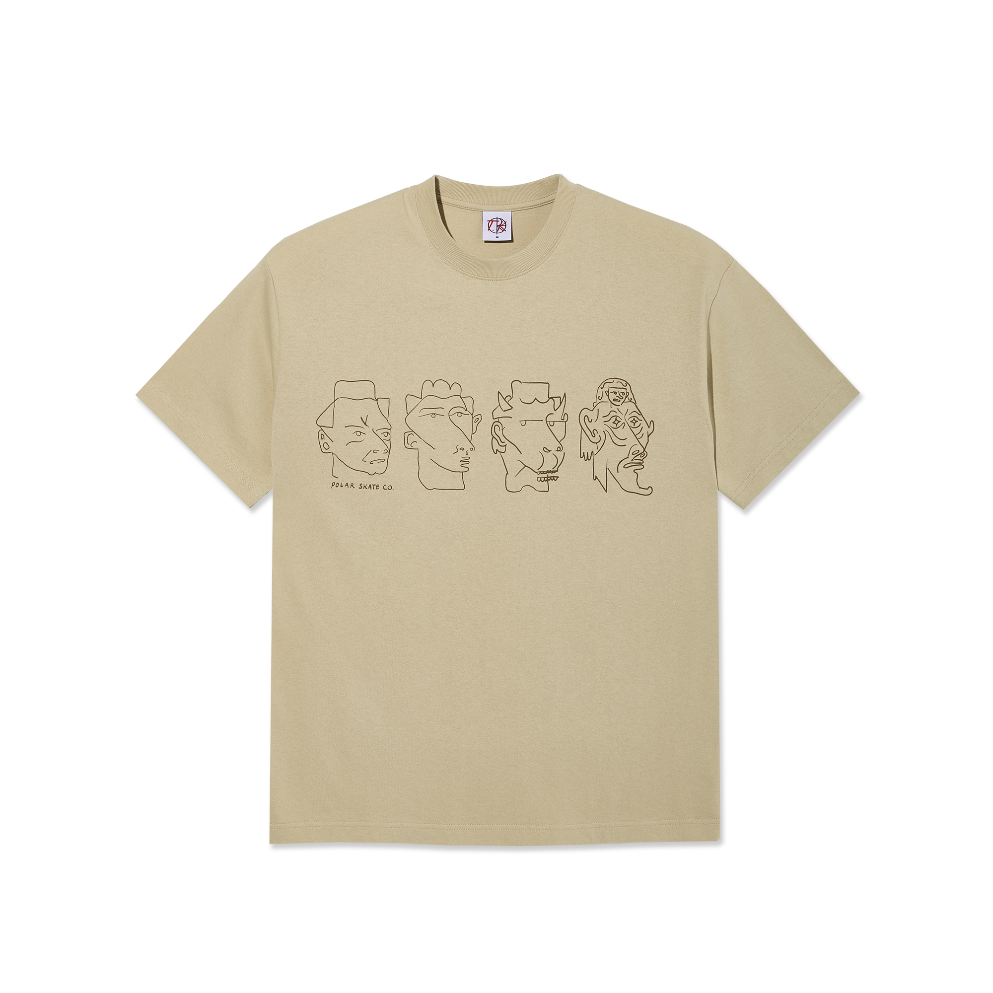 polar-skate-co-contrast-tee-8-heads-sand-brown-230-gsm-baumwolle-regular-fit image 1