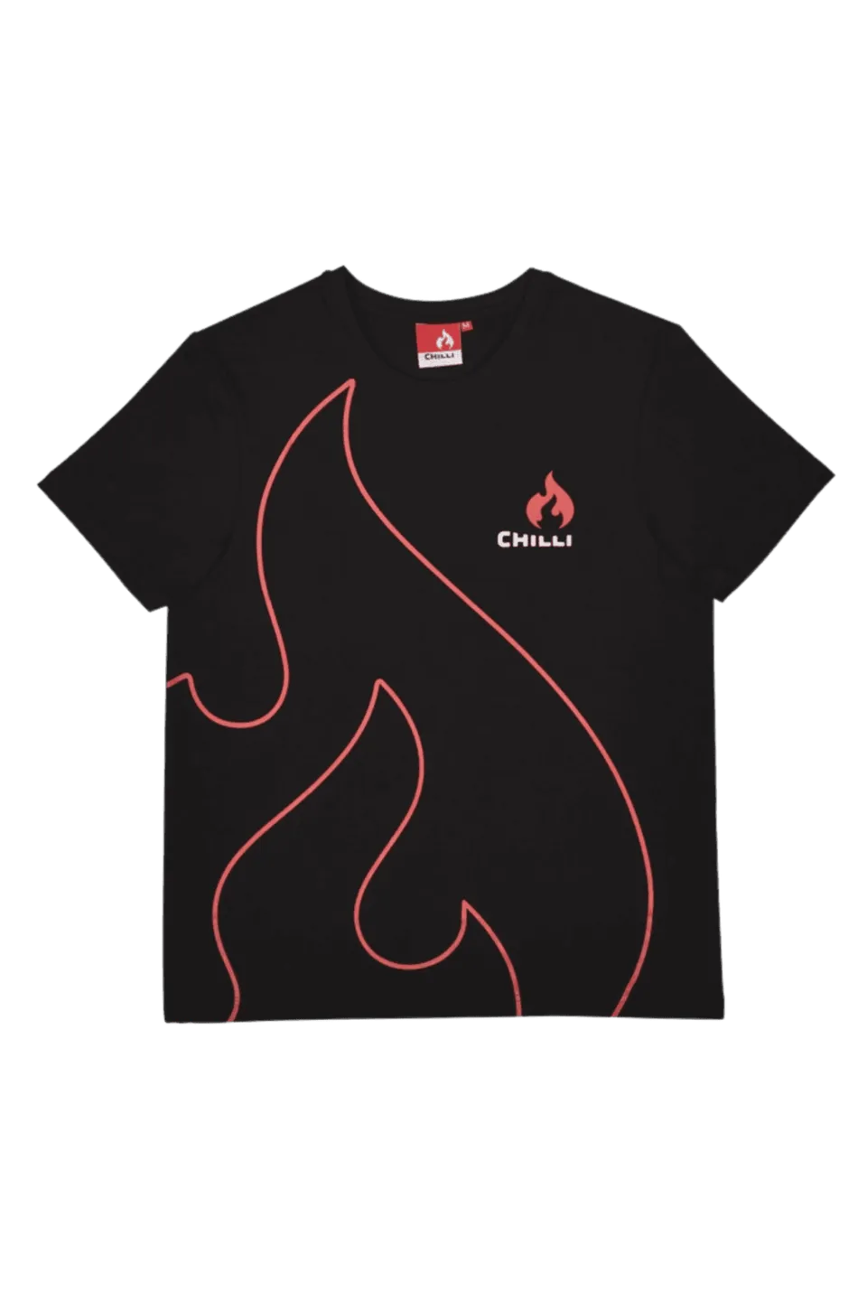 chilli-pro-scooter-t-shirt-flame-black-skate-shirt image 1