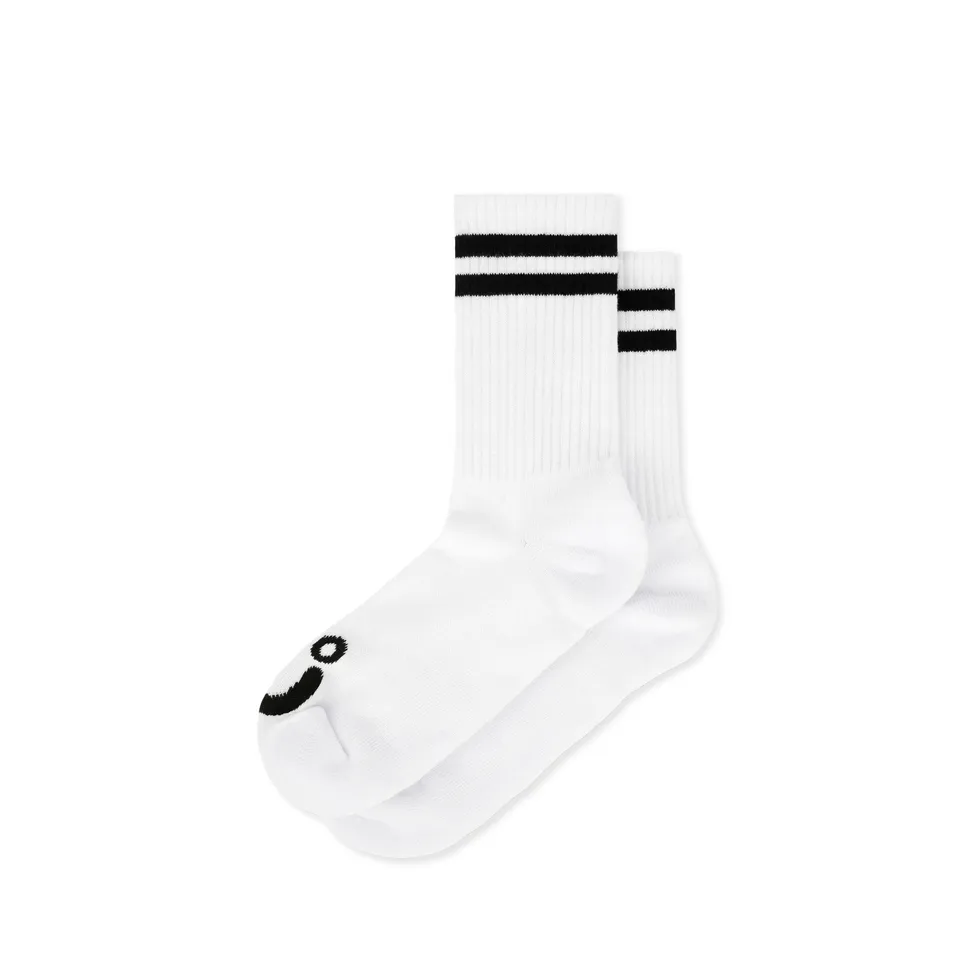 polar-skate-co-rib-socks-happy-sad-wei-schwarz image 1