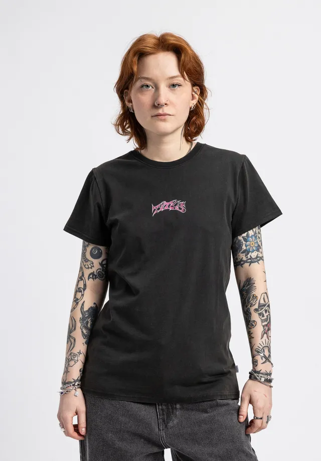 titus-w-classic-logo-t-shirt-damen-shirt-in-blackfaded-mit-klassischem-logo image 1