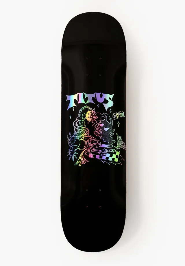 titus-devils-world-skateboard-deck-7-ply-us-hard-rock-maple-square-shape-high-co image 1