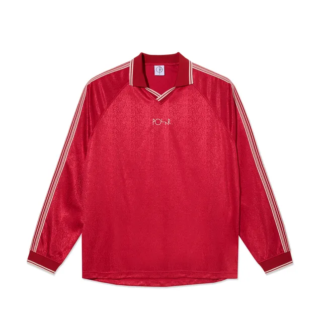 polar-skate-co-davie-ls-shirt-red-220-gsm-polyester-regular-fit-made-in-portugal image 1