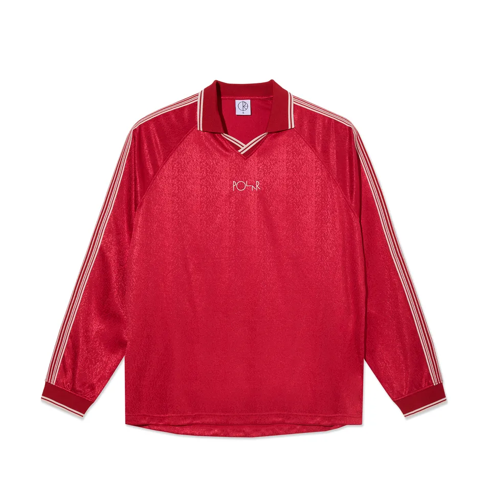 polar-skate-co-davie-ls-shirt-red-220-gsm-polyester-regular-fit-made-in-portugal image 1