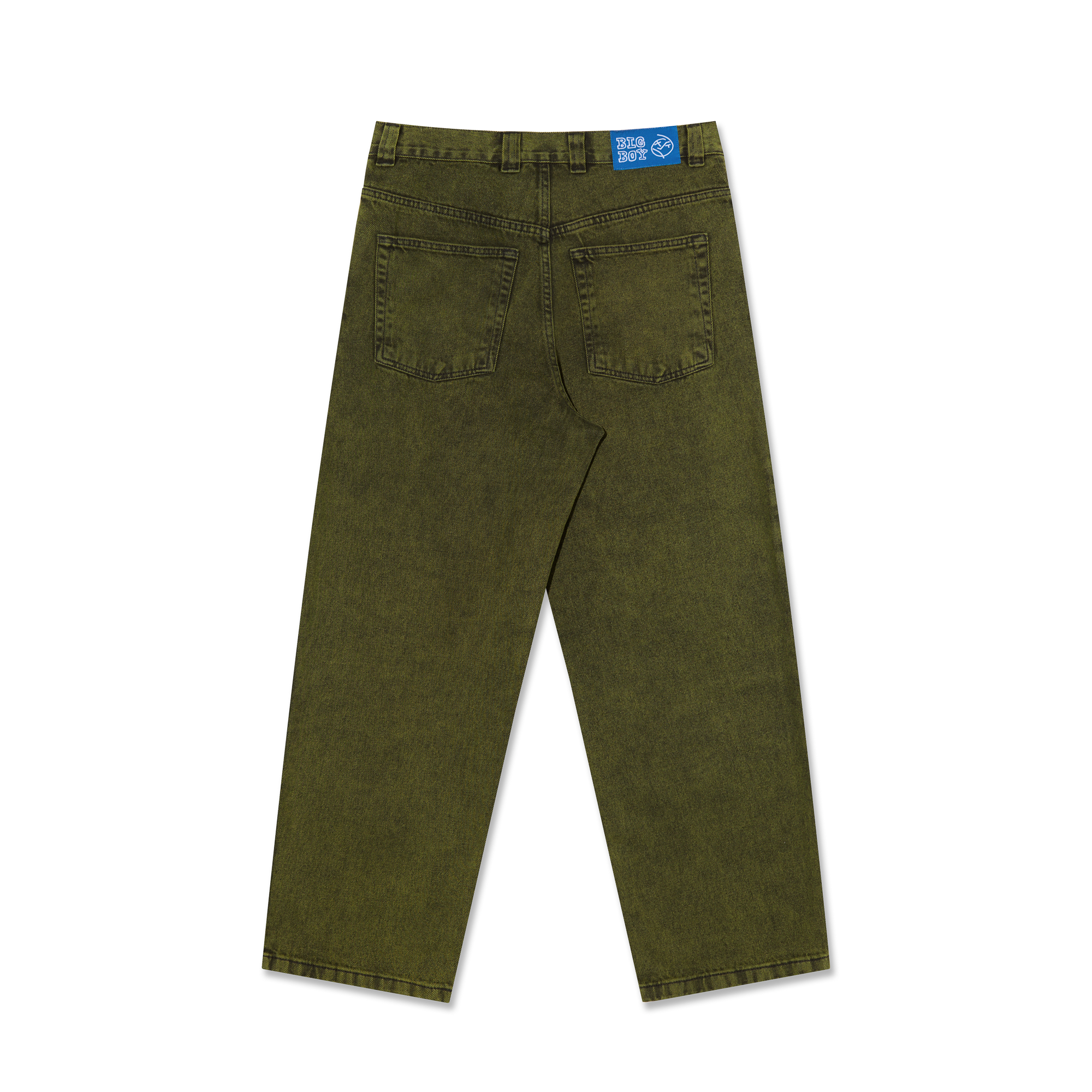 polar-skate-co-big-boy-pants-green-black-435-gsm-denim-baggy-fit image 2