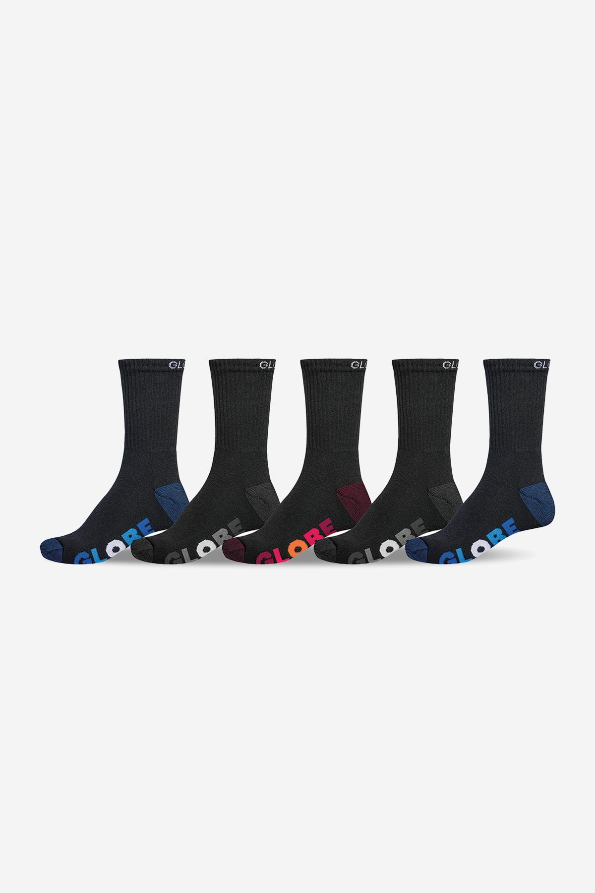 globe-youth-multi-stripe-crew-socks-black-assorted-3er-pack-socken-f-r-kinder image 1