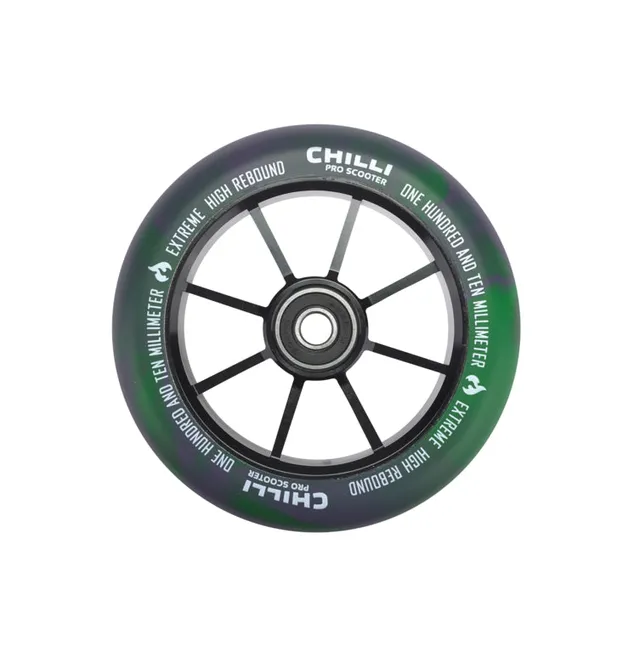 chilli-pro-scooter-wheel-green-purple-110mm-jumpstart-ersatzrolle image 1