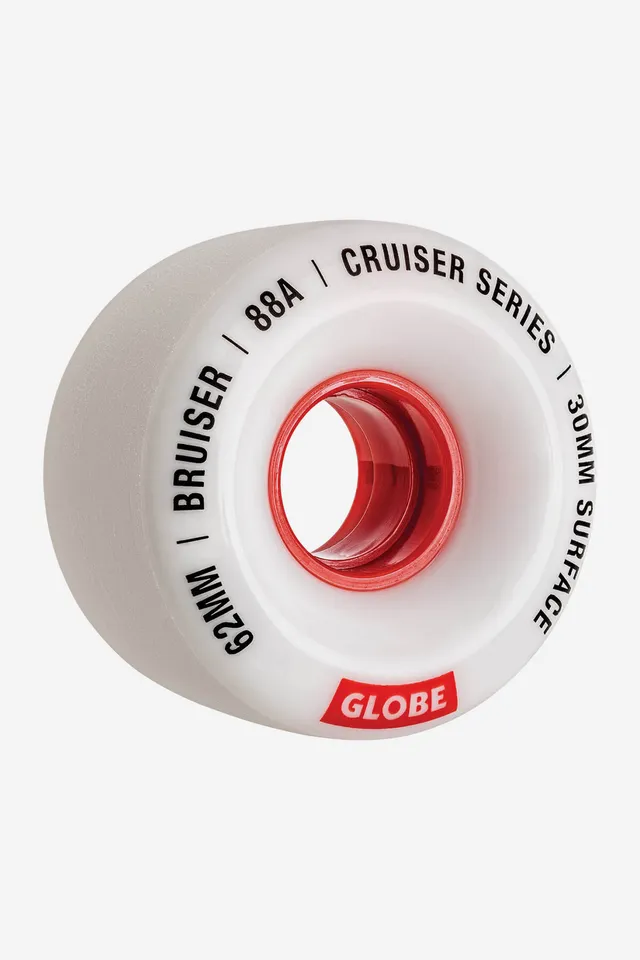 globe-bruiser-62mm-cruiser-rollen-white-red-88a-4er-pack image 1