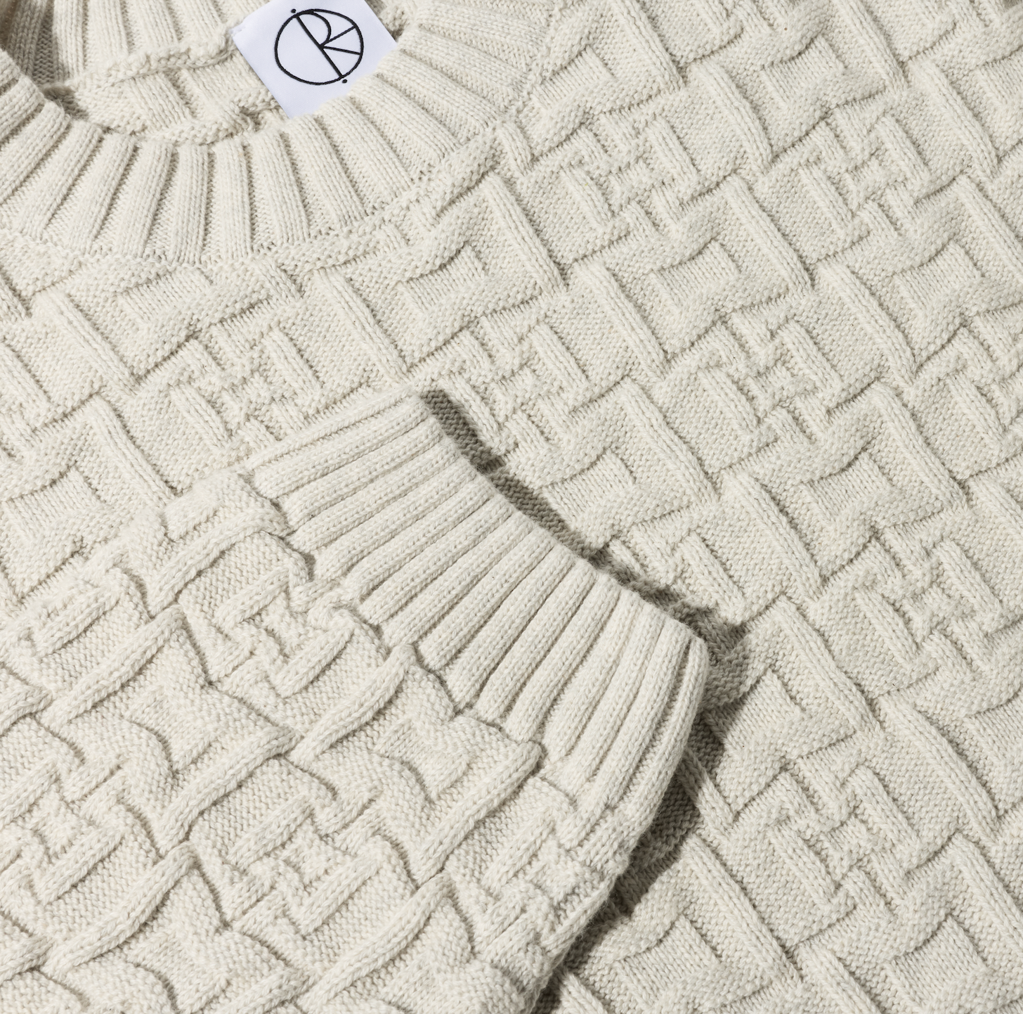 polar-skate-co-alex-sweater-ivory-grey-melange image 3
