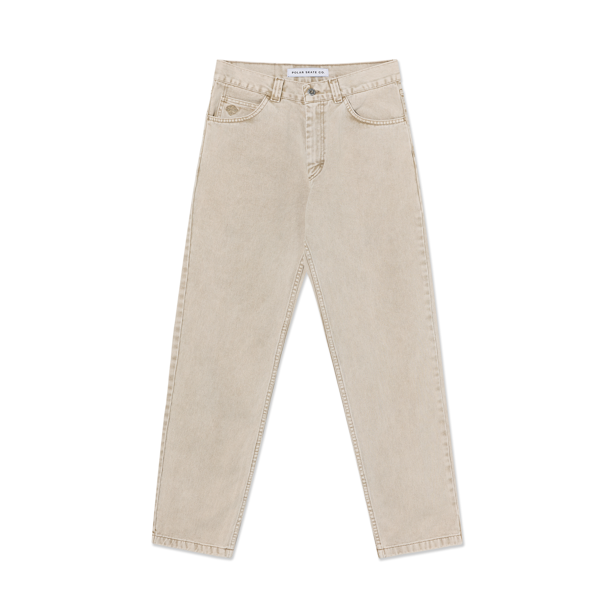 polar-skate-co-89-pants-sand-high-waist-straight-leg-jeans-435-gsm-denim image 1