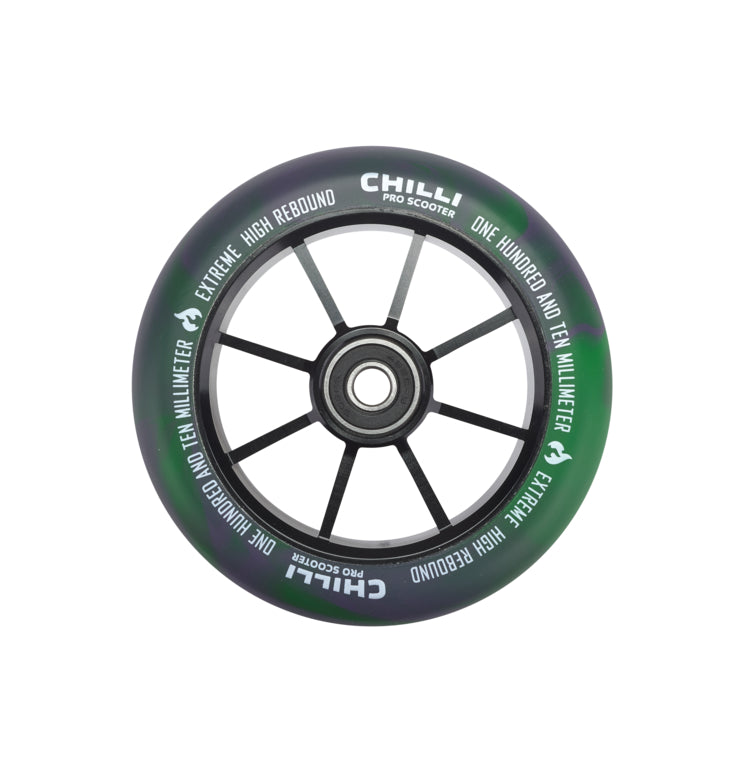 chilli-pro-scooter-wheel-green-purple-110mm-jumpstart-ersatzrolle image 1