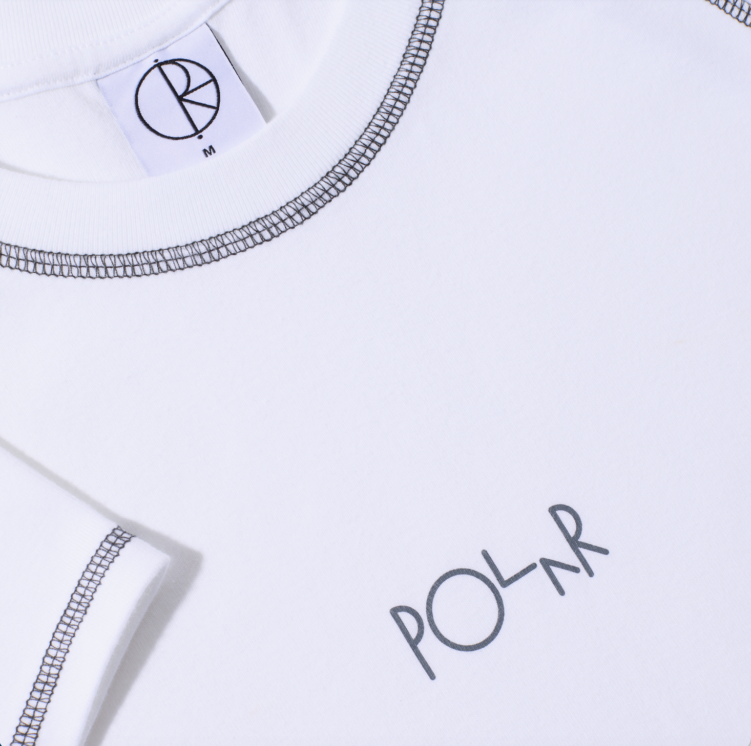 polar-skate-co-baby-tee-script-logo-white-graphite-250-gsm-crop-t-shirt-mit-ragl image 3