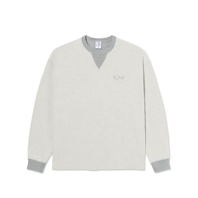 polar-skate-co-reversed-sweater-heather-grey-350-gsm-loopback-jersey-loose-cropp image 1