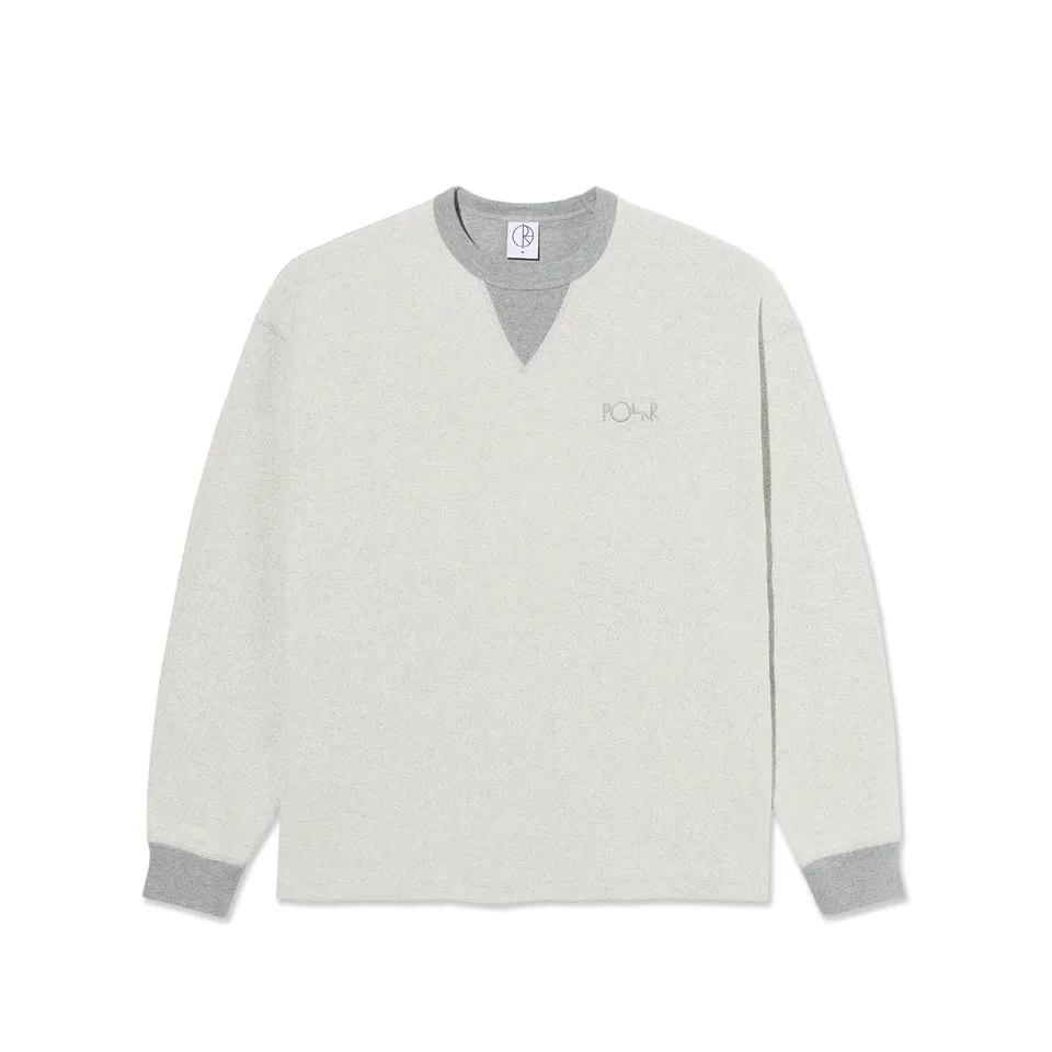 polar-skate-co-reversed-sweater-heather-grey-350-gsm-loopback-jersey-loose-cropp image 1