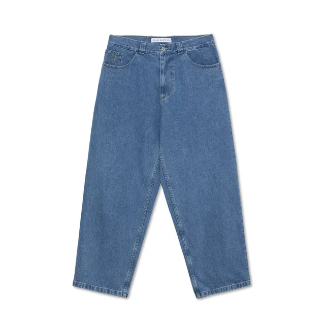 polar-skate-co-big-boy-pants-mid-blue-435-gsm-baggy-denim-mit-tiefem-bund-und-ta image 1