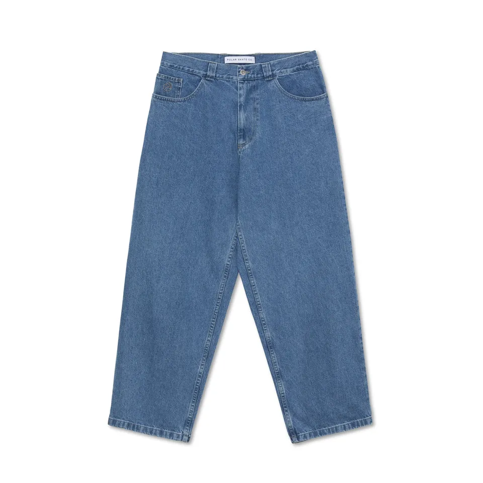 polar-skate-co-big-boy-pants-mid-blue-435-gsm-baggy-denim-mit-tiefem-bund-und-ta image 1