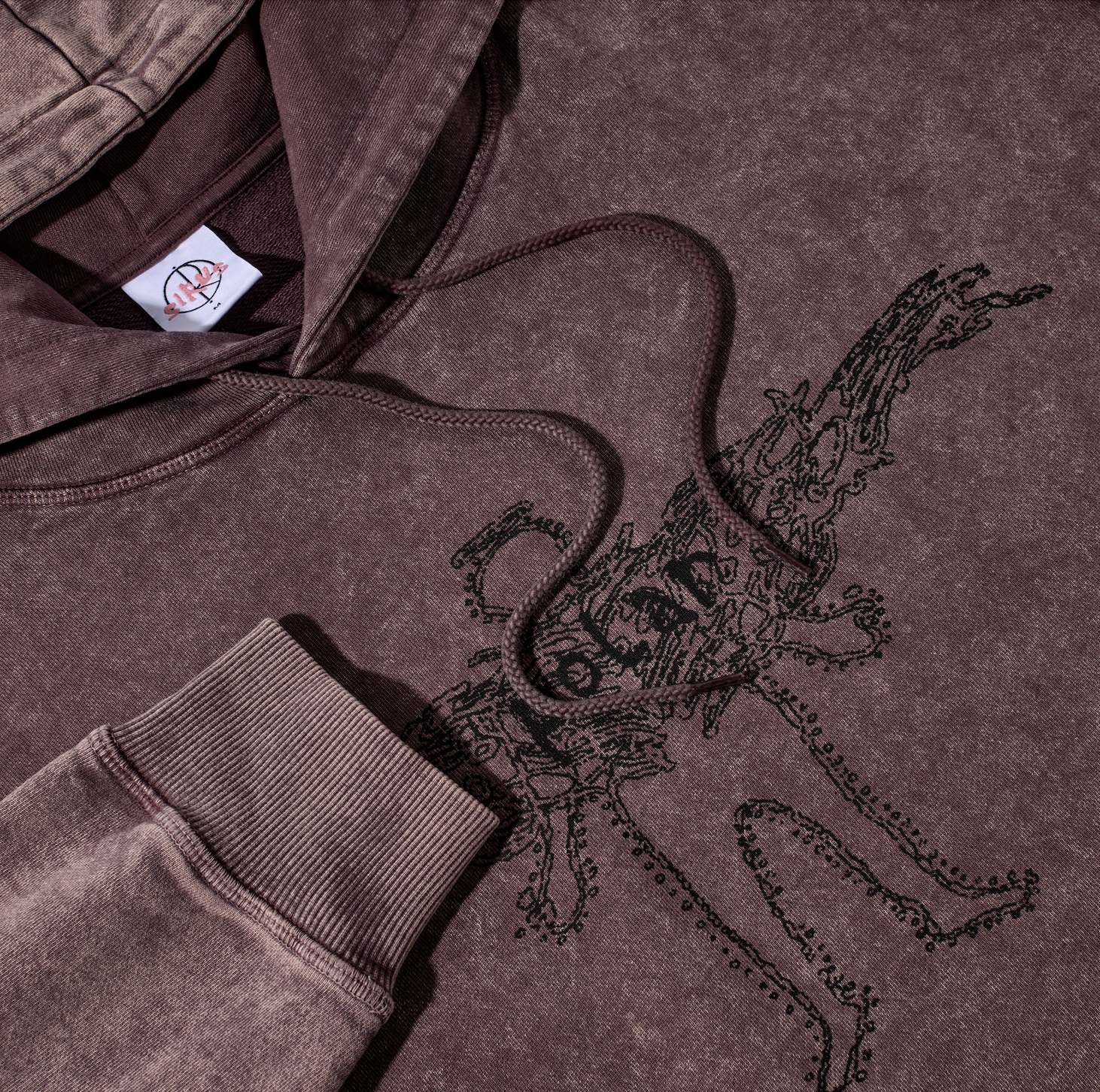 polar-skate-co-acid-frank-hoodie-soul-bordeaux image 3