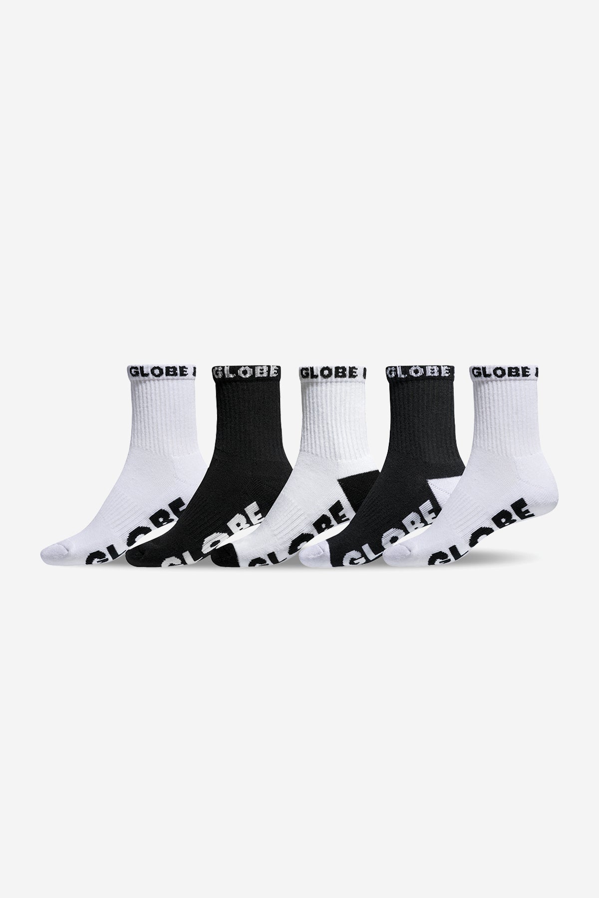 globe-youth-quarter-sock-5er-pack-crew-socken-in-schwarz-wei-gr-e-2-8-us image 1