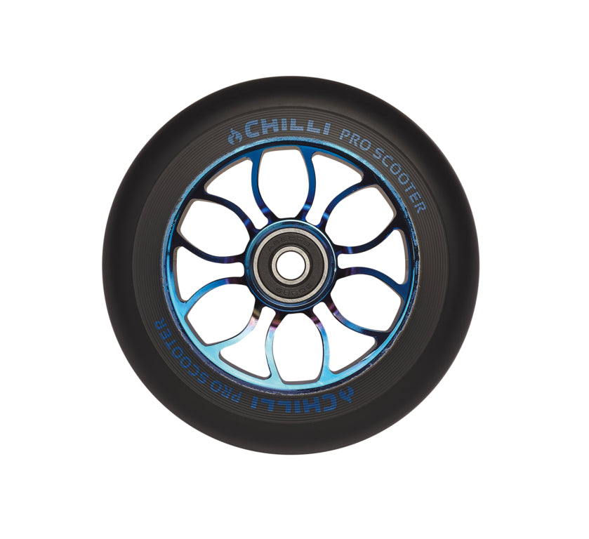 chilli-pro-scooter-wheel-ocean-blue-110mm-stunt-scooter-rolle image 1
