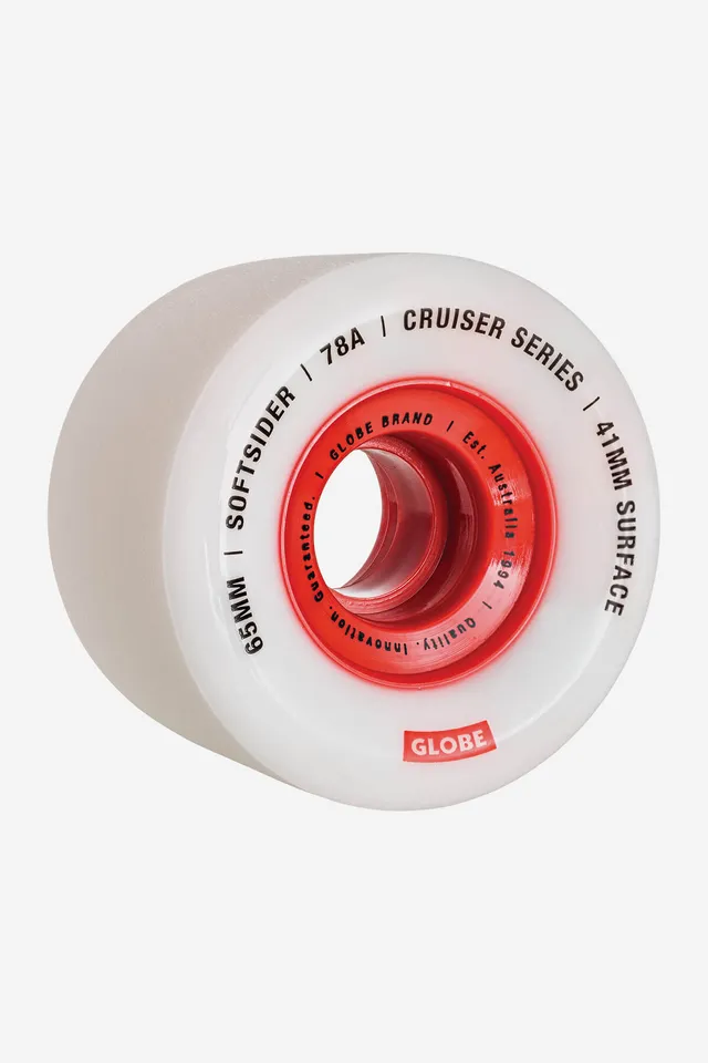 globe-softsider-cruiser-wheel-65mm-white-red image 1
