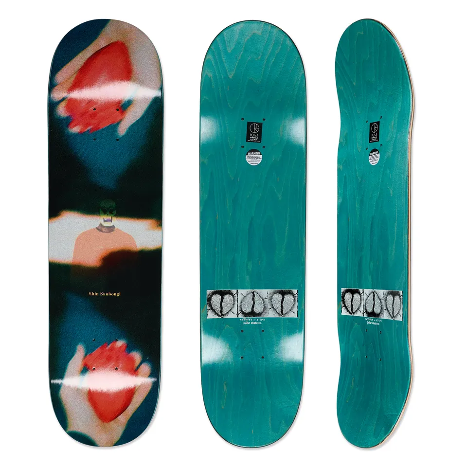 polar-skate-co-shin-sanbongi-heart-in-hand-skateboard-deck image 1