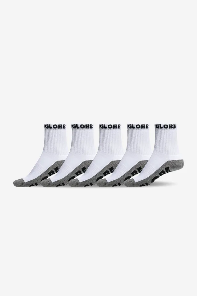 globe-youth-quarter-sock-5er-pack-white-grey-kinder-socken image 1