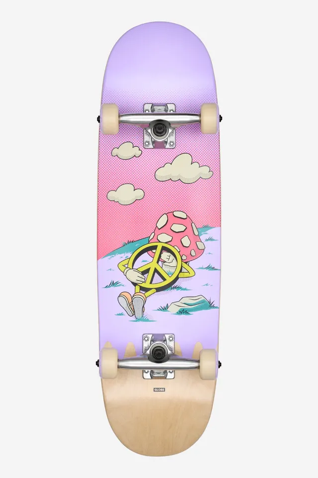 globe-kids-grip-95-mid-8-25-complete-skateboard-wide-peace-man image 1