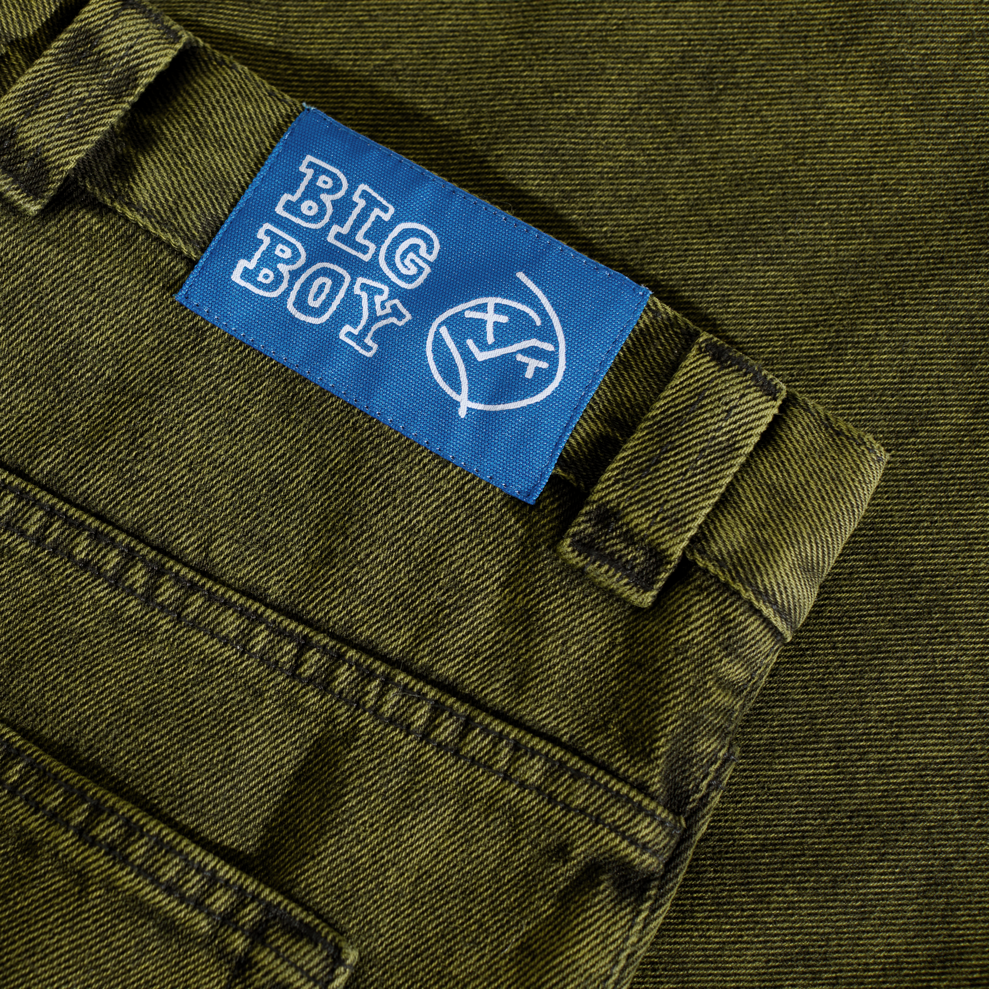 polar-skate-co-big-boy-pants-green-black-435-gsm-denim-baggy-fit image 4