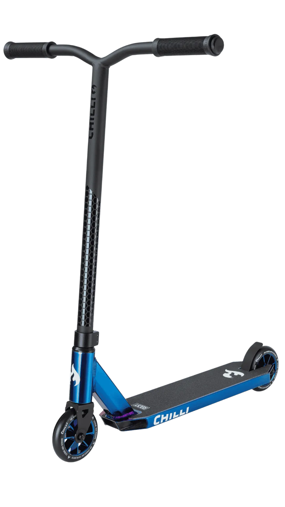 chilli-pro-scooter-rocky-vol-3-blue-neochrome-stunt-scooter-komplett image 1