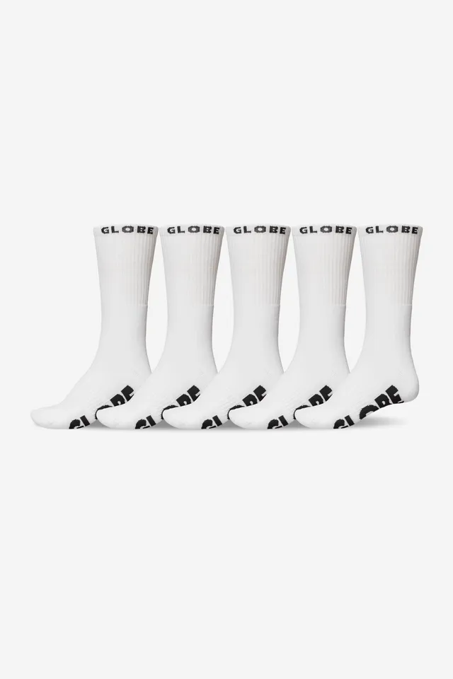 globe-whiteout-hi-crew-sock-5-pack-white-herren image 1
