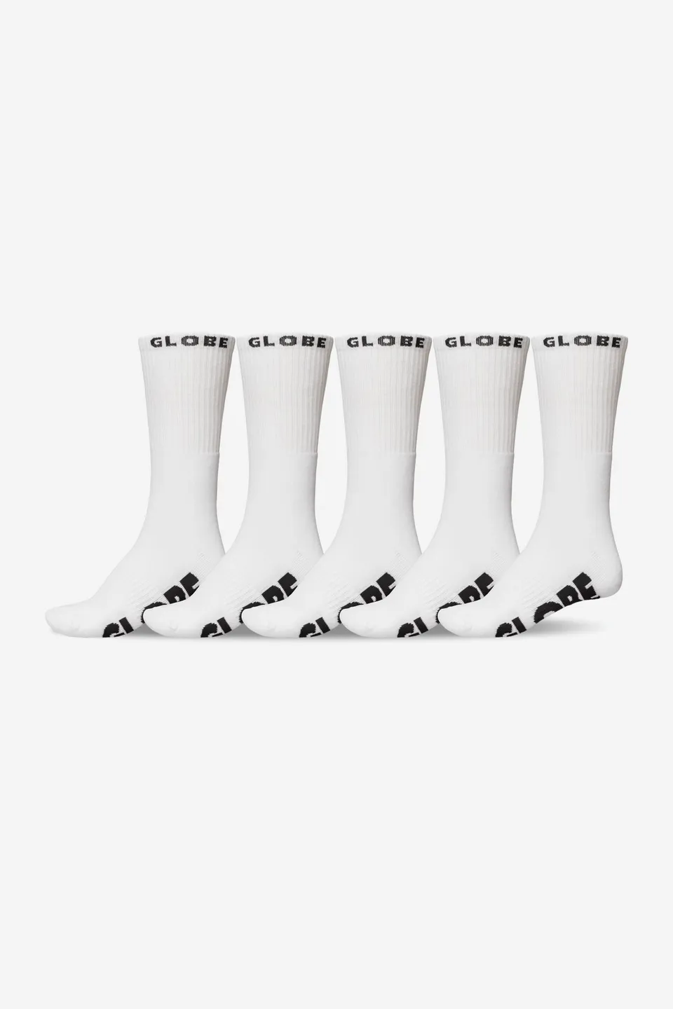 globe-whiteout-hi-crew-sock-5-pack-white-herren image 1