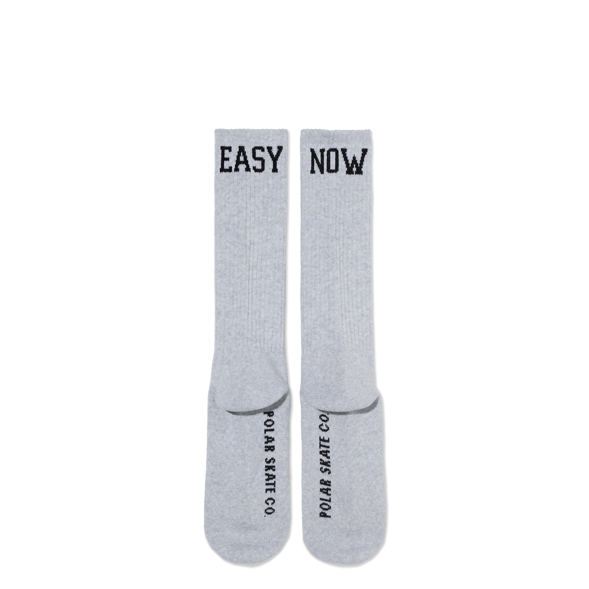 polar-skate-co-rib-socks-long-easy-now-heather-grey-crew-socken image 2