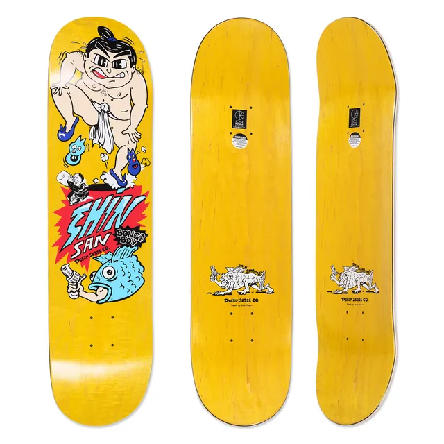 polar-skate-co-deck-shin-sanbongi-bongi-boy-yellow-8-0-oder-8-25-griptape-inklus image 1