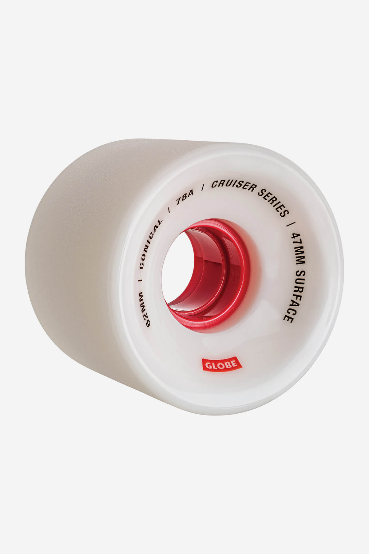 globe-conical-cruiser-wheel-62mm-white-red-78a-4er-pack image 1