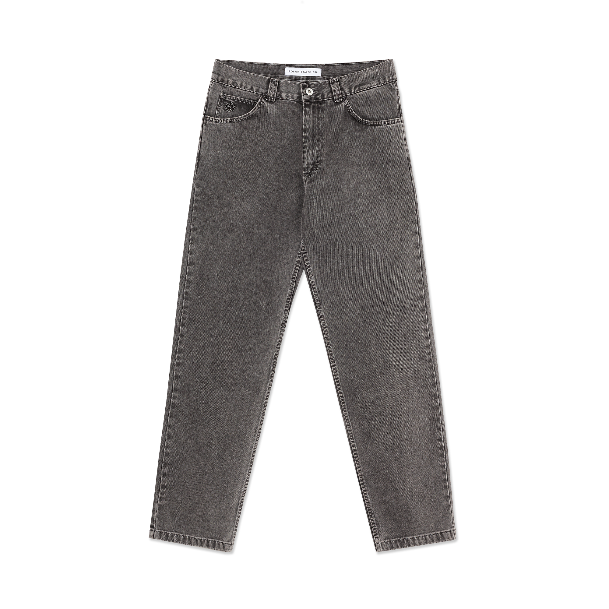 polar-skate-co-89-pants-washed-grey-435-g-m-denim-high-waist-straight-leg image 1