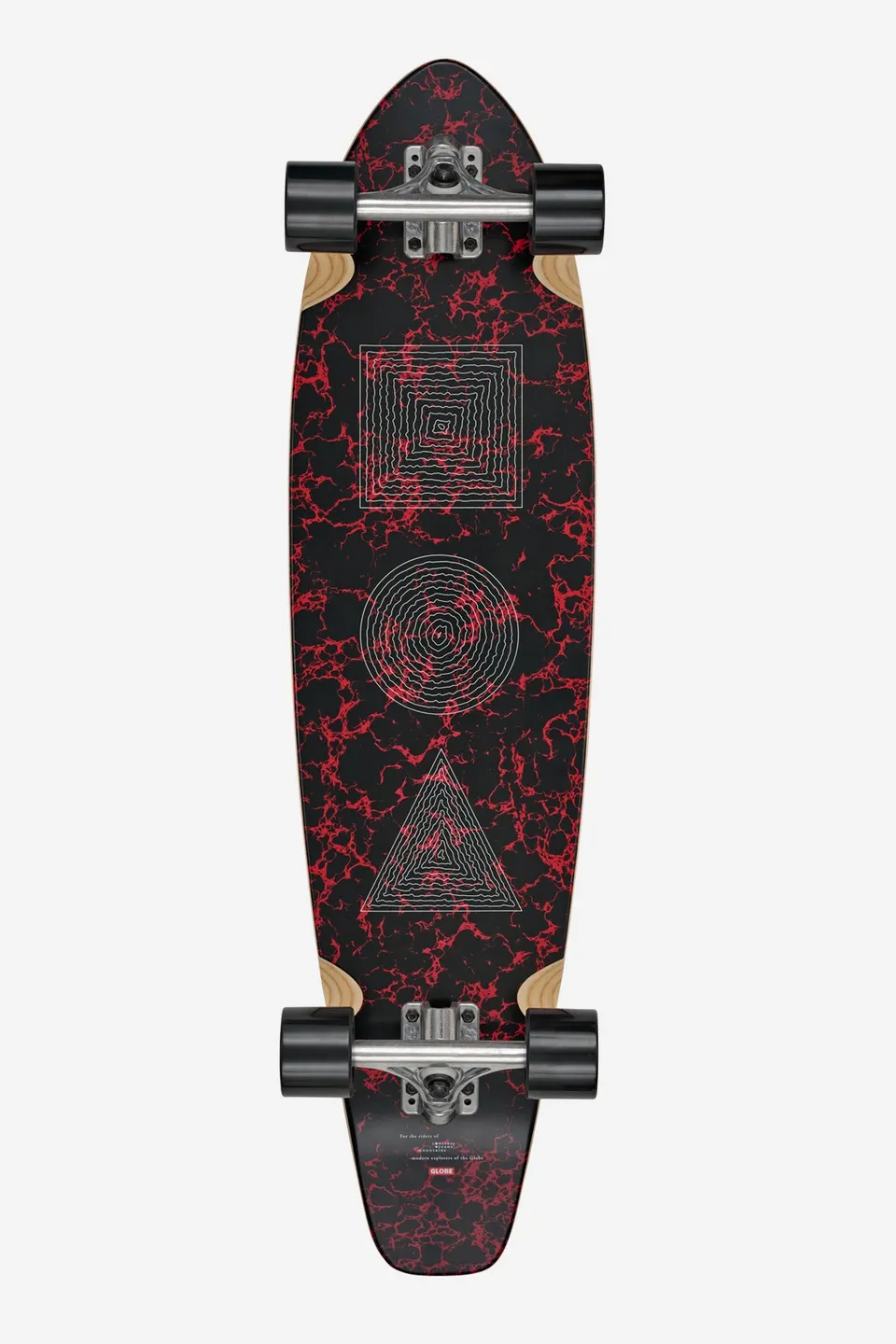 globe-the-all-time-35-longboard-red-marble-stack-komplettboard image 1