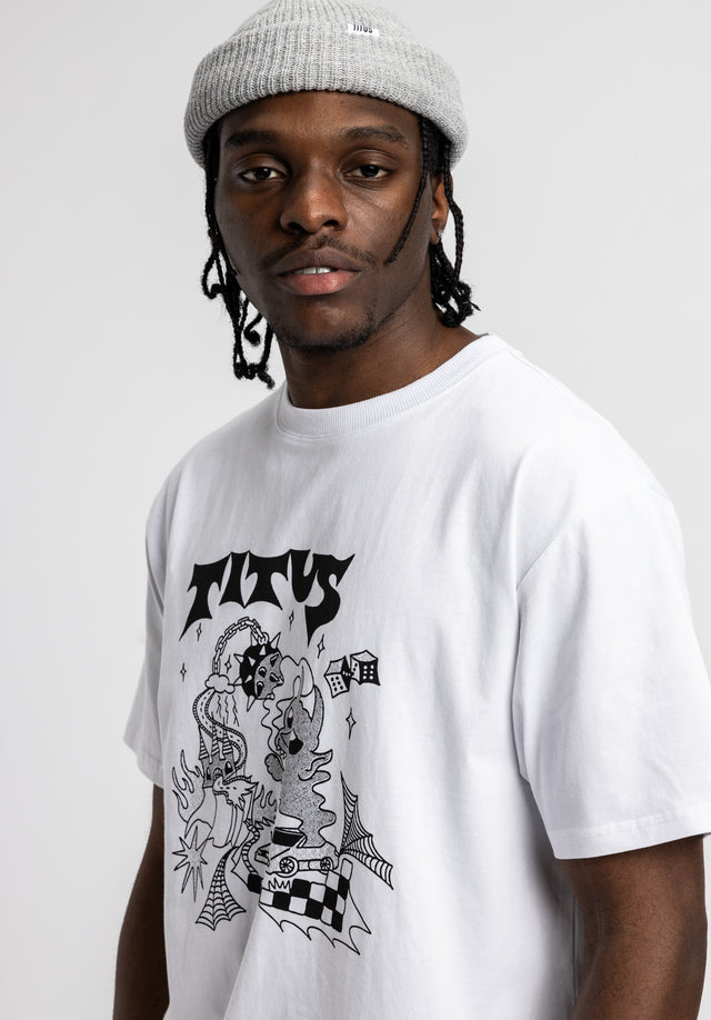 titus-devils-world-t-shirt-regular-fit-schwerer-baumwollstoff-mit-frontprint image 2
