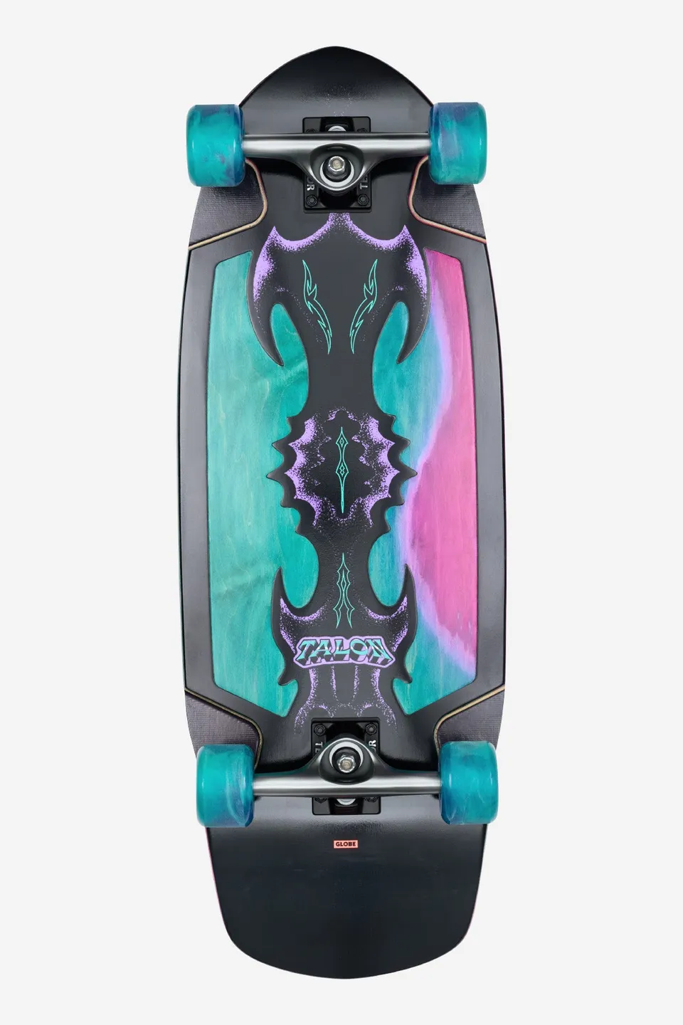 globe-talon-30-cruiserboard-black-blue-green-old-school-pool-skateboard image 1